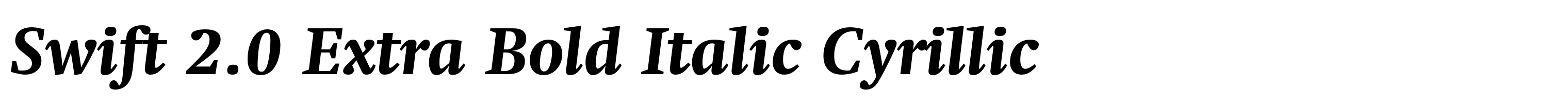 Swift 2.0 Extra Bold Italic Cyrillic